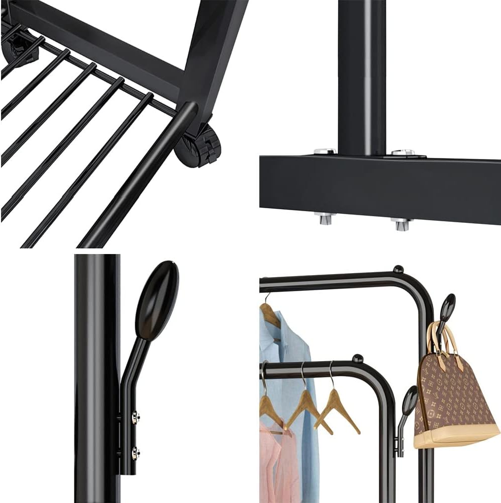 Porte-vêtements multifonctionnel à double tige