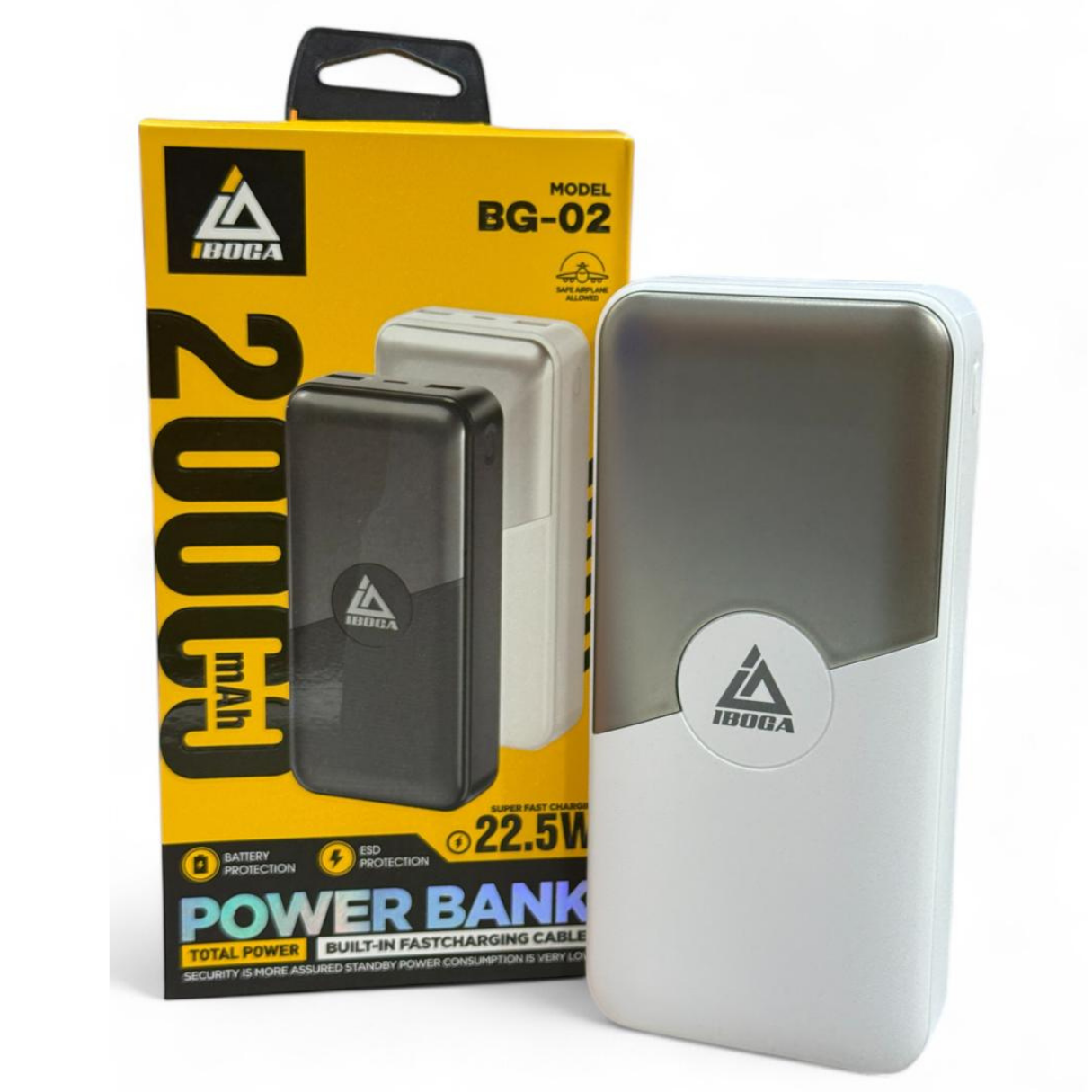 Power bank Tesly avec Câbles Intégrés 20000mAh