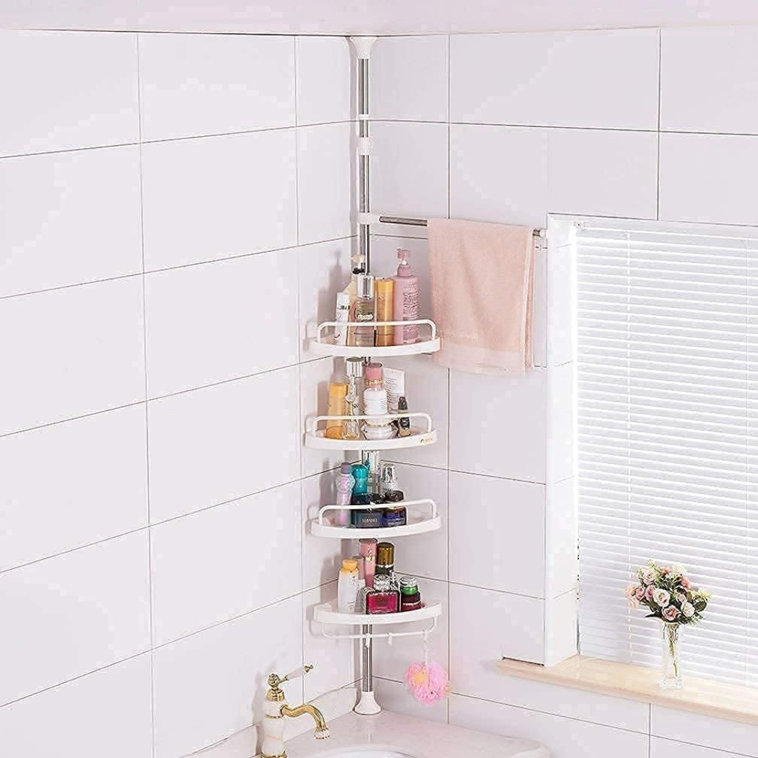 Tesly étagère de rangement réglable pour salle de bain
