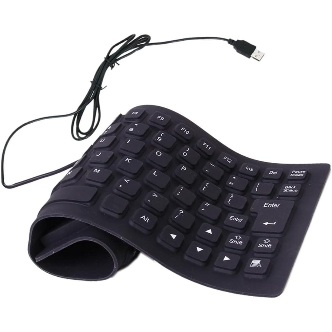 Tesly Clavier USB ultra fin et léger en silicone