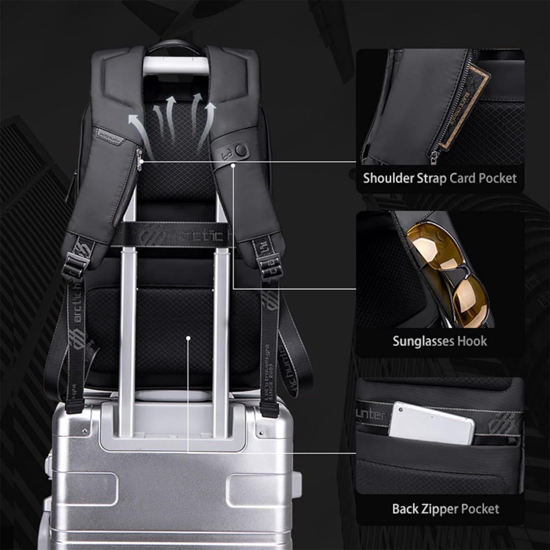 Sac à dos multi-poches tesly avec port USB