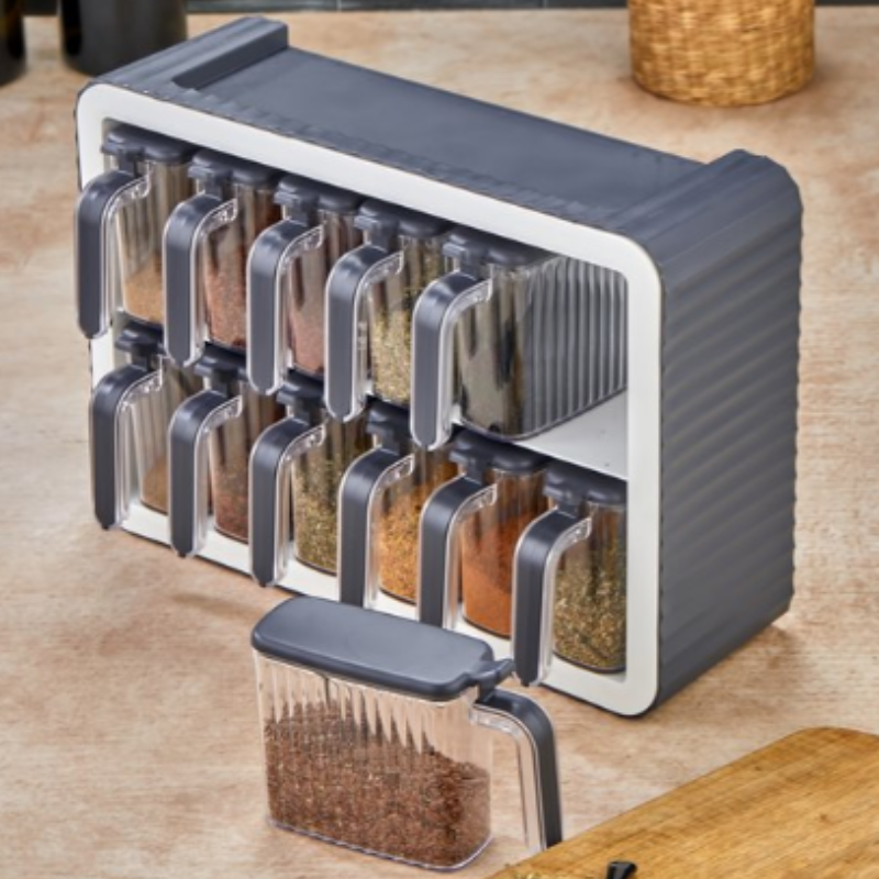 Étagère à épices Tesly pour 12 pots