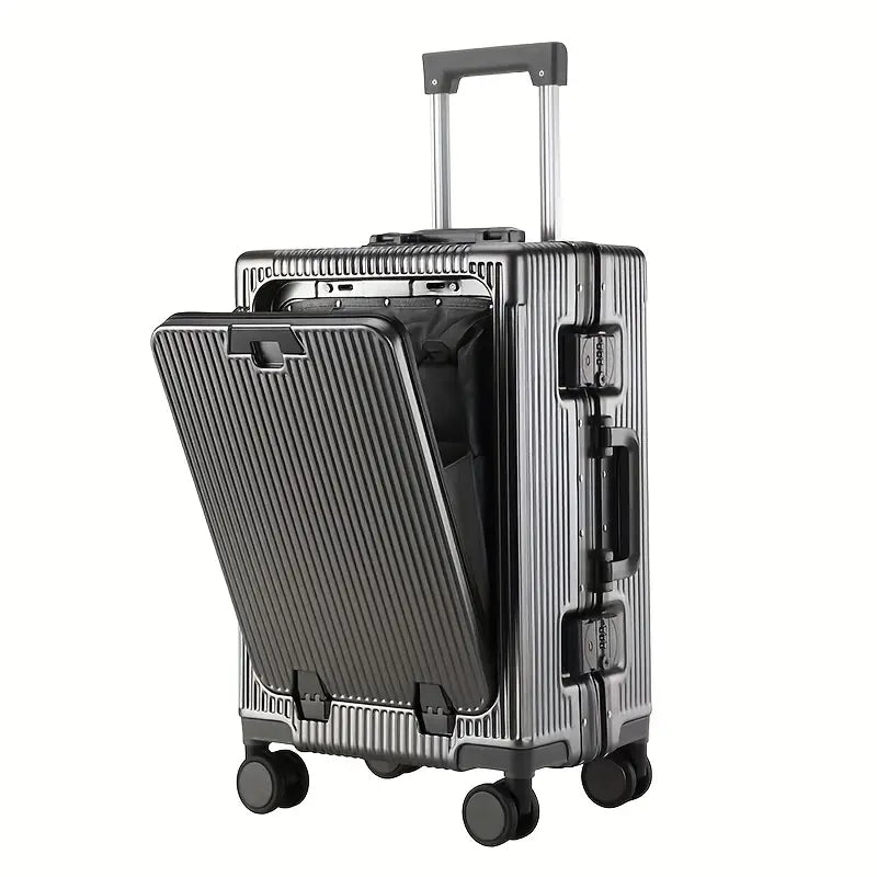 Valise cabine avec port USB et porte-gobelet