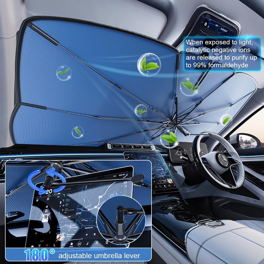 Pare-soleil pliable Tesly pour pare-brise de voiture