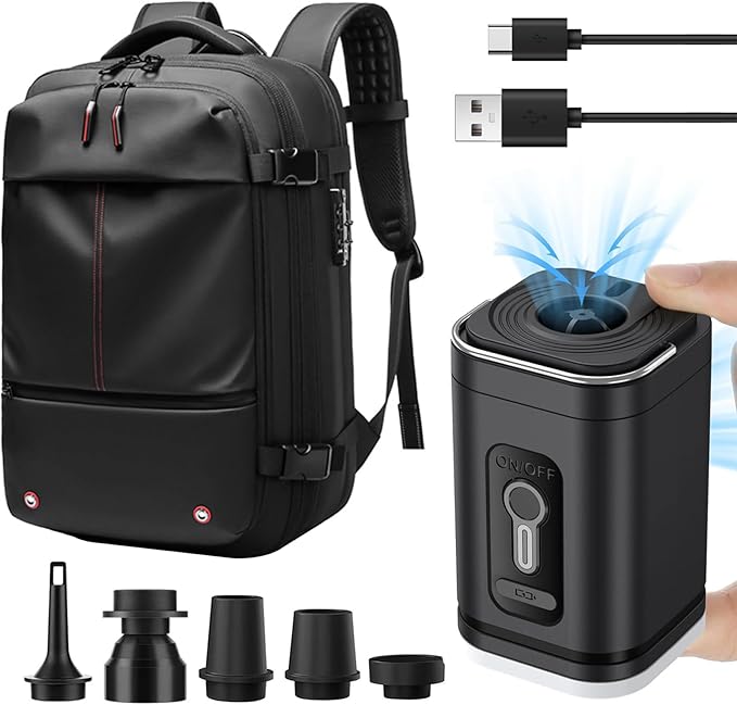 Sac à dos de voyage Tesly avec airbag à compression sous vide