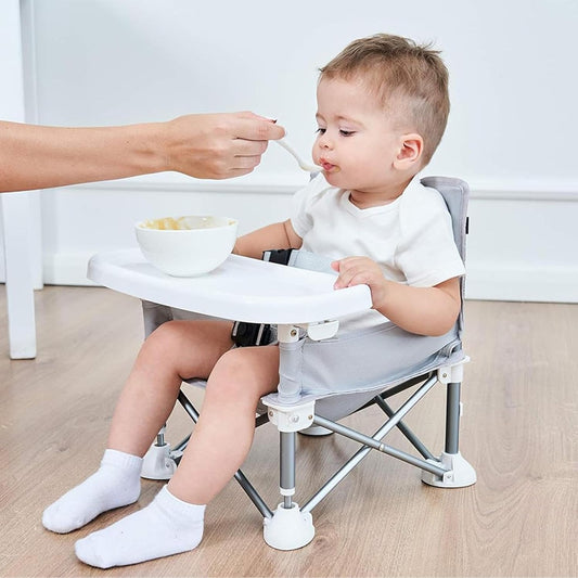 Chaise Haute Bébé Portable et Pliable Tesly – Siège de Repas Sécurisé avec Plateau Amovible
