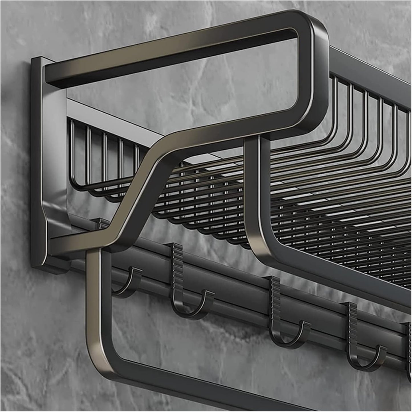 Porte-serviettes mural avec double barre