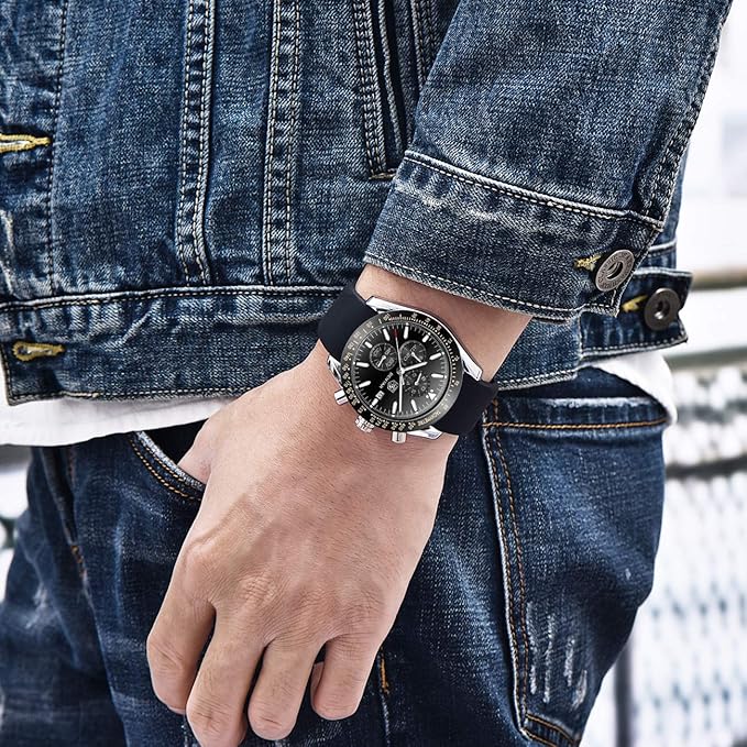 Montre homme BENYAR 5140 Acier – Chronographe Sport & Élégance