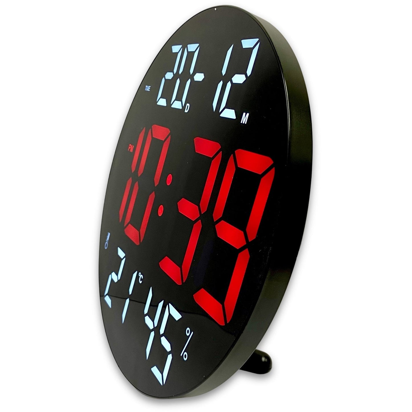 Horloge numérique LED à grand écran – Parfaite pour bureau, hôtel ou appartement