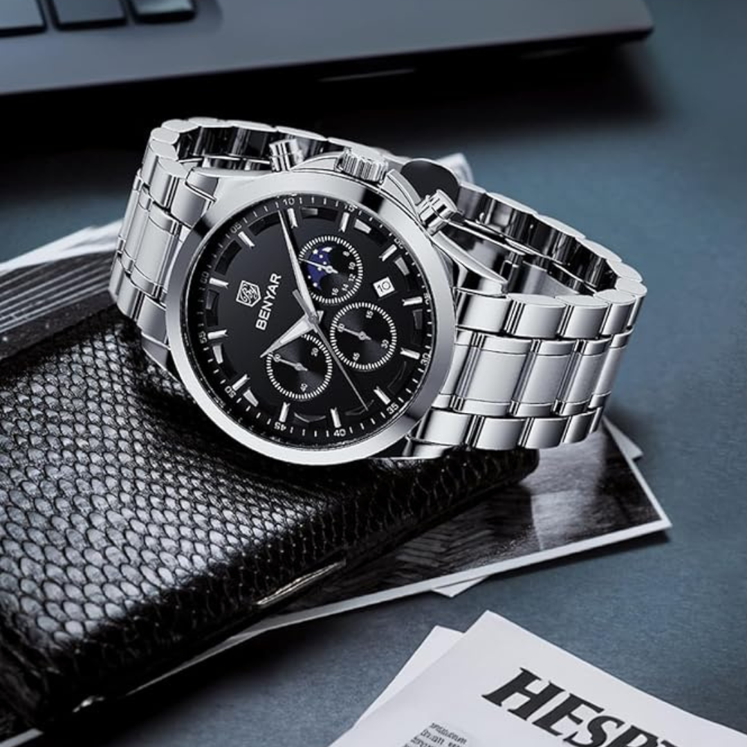 Montre Benyar Tesly Analogique Quartz Chronographe Mode Décontracté