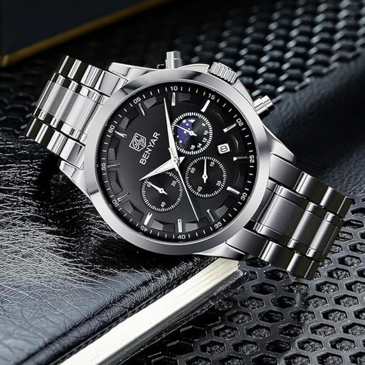 Montre Benyar Tesly Analogique Quartz Chronographe Mode Décontracté