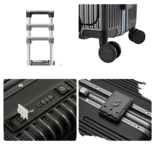 Valise cabine avec port USB et porte-gobelet