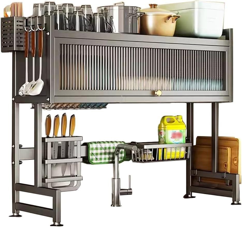 Égouttoir à vaisselle Tesly  à étages avec couvercle