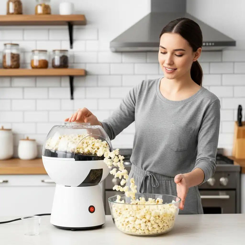 Machine à Pop-Corn Air Chaud Sans Huile – Popcorn Maker Sain Rétro